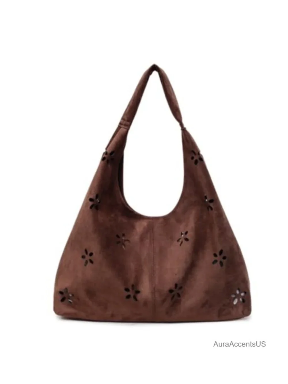 Suede Hobo Bag Women Slouchy Shoulder Tote Crescent Satchel Vintage Fall Purse